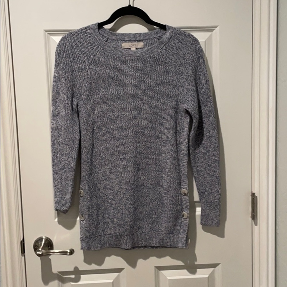 LOFT LONG MARLED SWEATER
